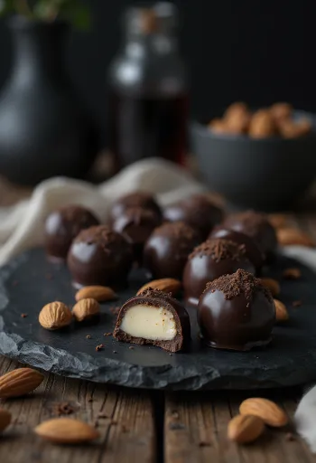 Марципановые конфеты при подаче