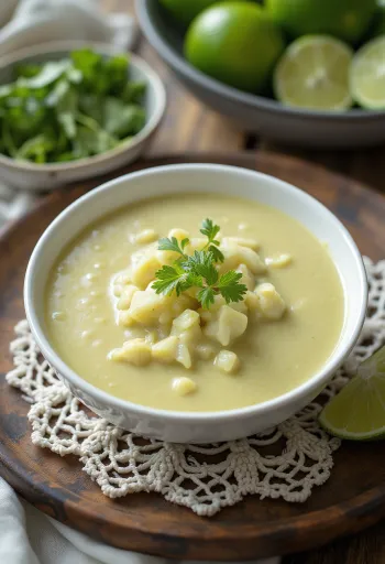 Соус карри с кокосовым молоком и лаймом, поданный к столу