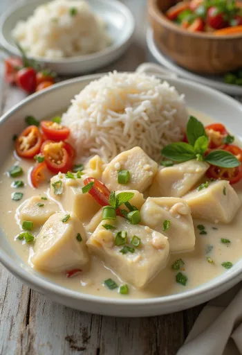 Рыбный Биколь Экспресс, рыба, приготовленная в кокосовом молоке с острым перцем чили