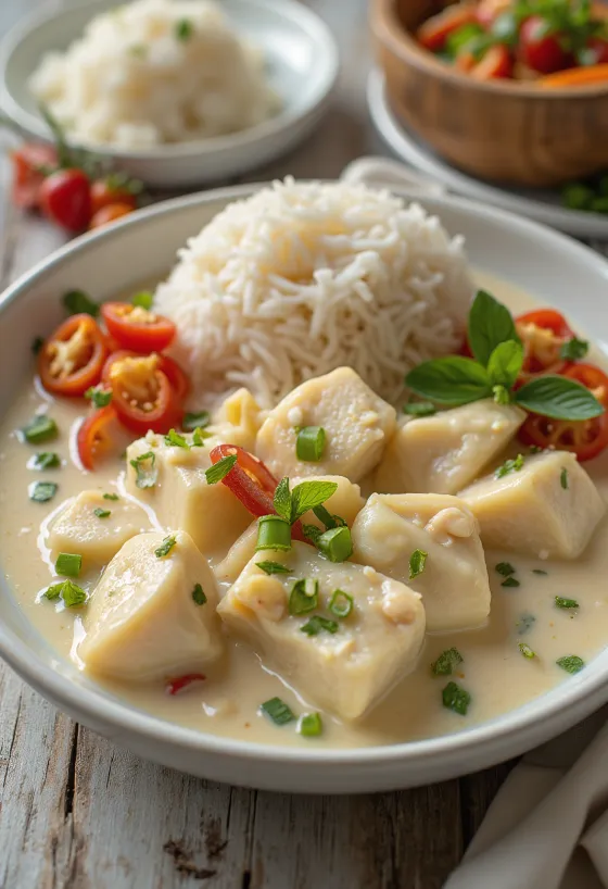 Рыбный Биколь Экспресс, рыба, приготовленная в кокосовом молоке с острым перцем чили