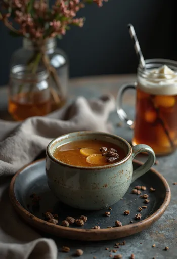 Сидр с можжевельником в стакане