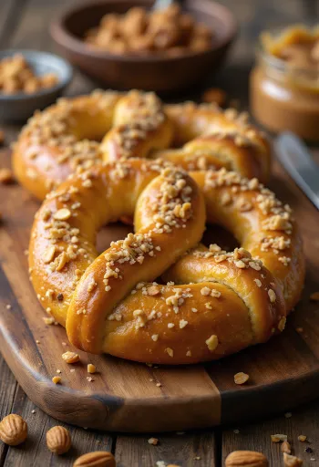 Арахисовый брецель при подаче