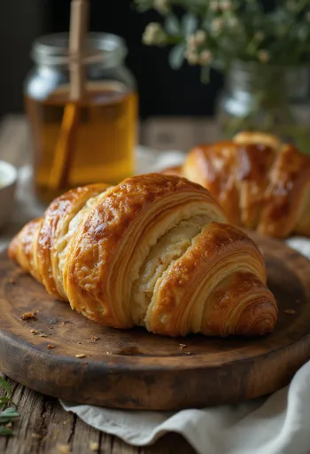 Подача ржаного круассана