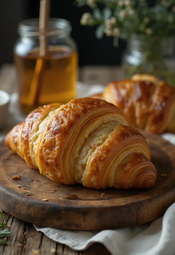 Подача ржаного круассана