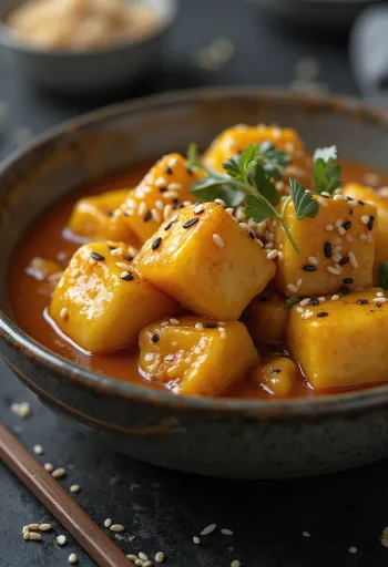 Рагу из баклажанов с кунжутом при подаче