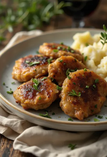 Жареная куриная печень, обжаренная до хруста, поданная со свежим хлебом и красным луком