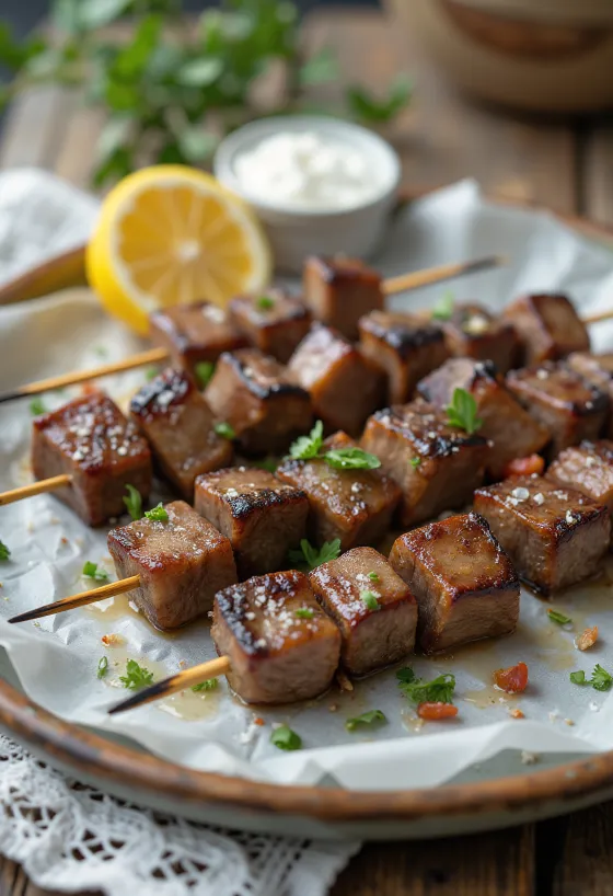 Арростичини, традиционные итальянские шашлычки из ягненка на гриле