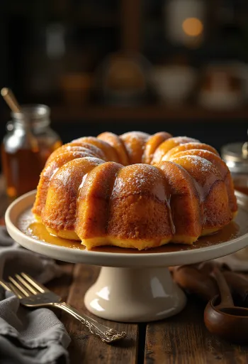 Медовый куглоф при подаче