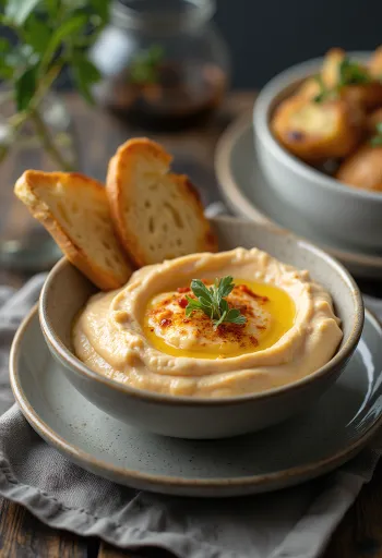 Баклажанная икра с печеным перцем при подаче