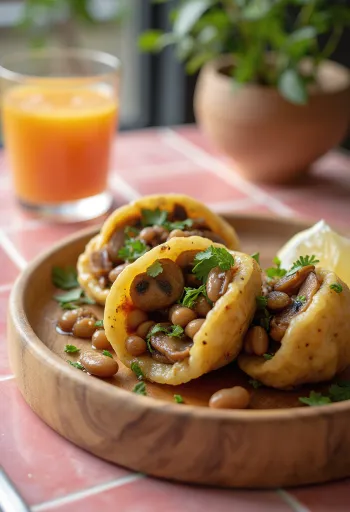 Акараже с грибами в золотисто-коричневом жареном тесте