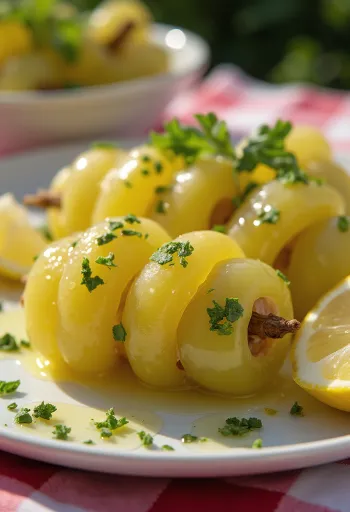 Виноградные листья, фаршированные бараниной, средиземноморское блюдо с йогуртом и лимоном