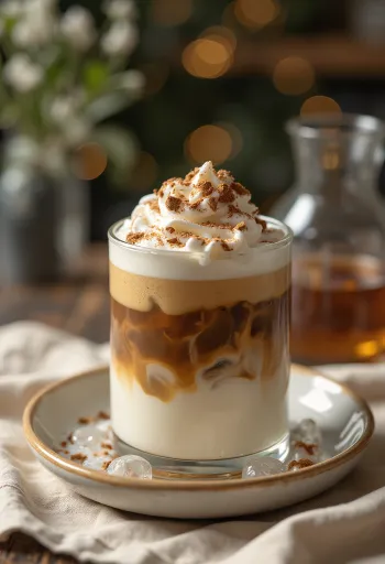 Простой айс-кофе в высоком стакане