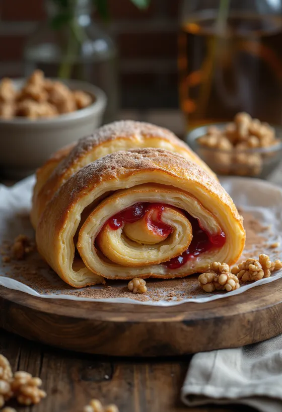 Поданный кюртёшкалач с джемом