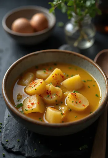 Суп Леббенч, обогащенный тестом, картофелем и копченым салом