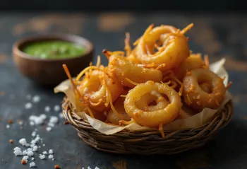 Луковая Пакора со свежей кинзой