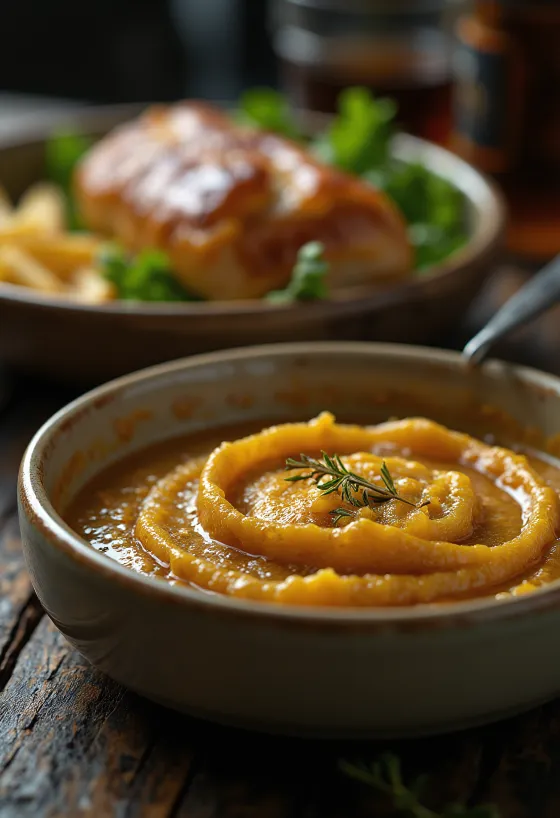 Смесь пряно-горчичного маринада барбекю в миске