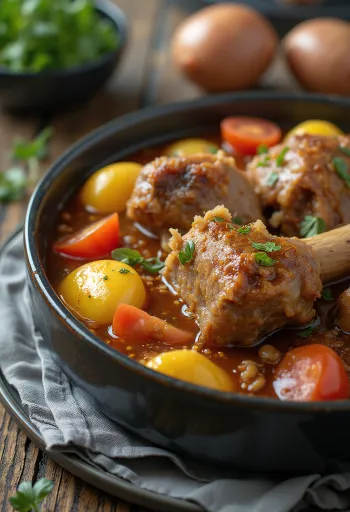 Хашлама с бараниной и овощами