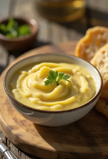 Чесночный соус Алиоли со свежим хлебом