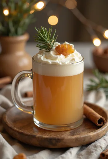 Сидр с сосновыми почками в стакане