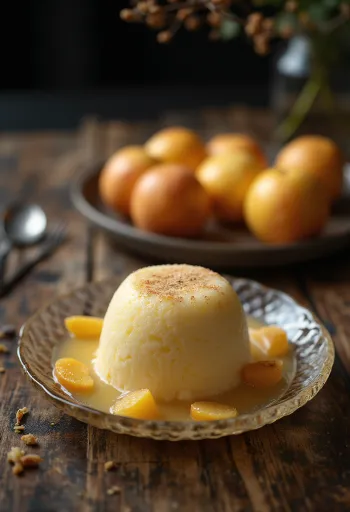 Парфе из айвы при подаче