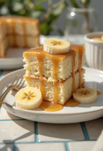 Бананово-карамельный торт при подаче