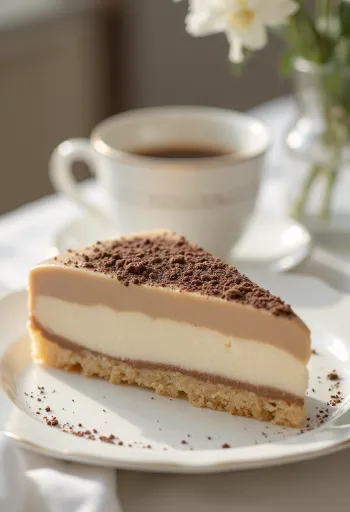 Каштановый муссовый торт в элегантной подаче