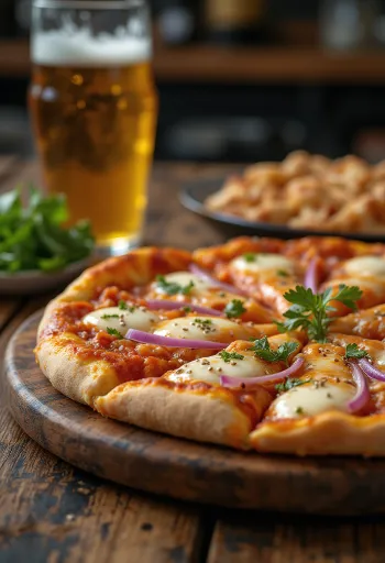 Пицца Кимчи с корейским кимчи и соусом кочхуджан