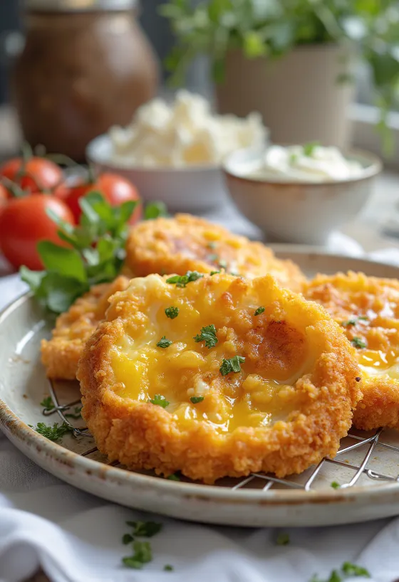 Жареные баклажаны в хрустящей панировке, обжаренные до золотистого цвета