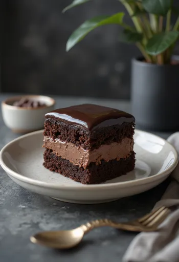 Пирожное Риго Янчи на тарелке