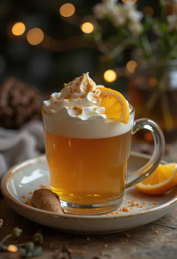 Пряный горячий сидр в стакане