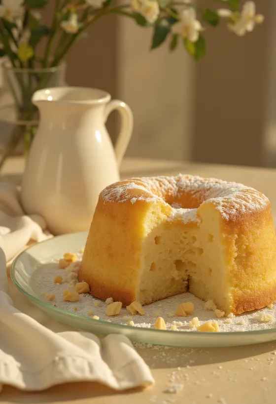 Безглютеновый марципановый торт, поданный ломтиками