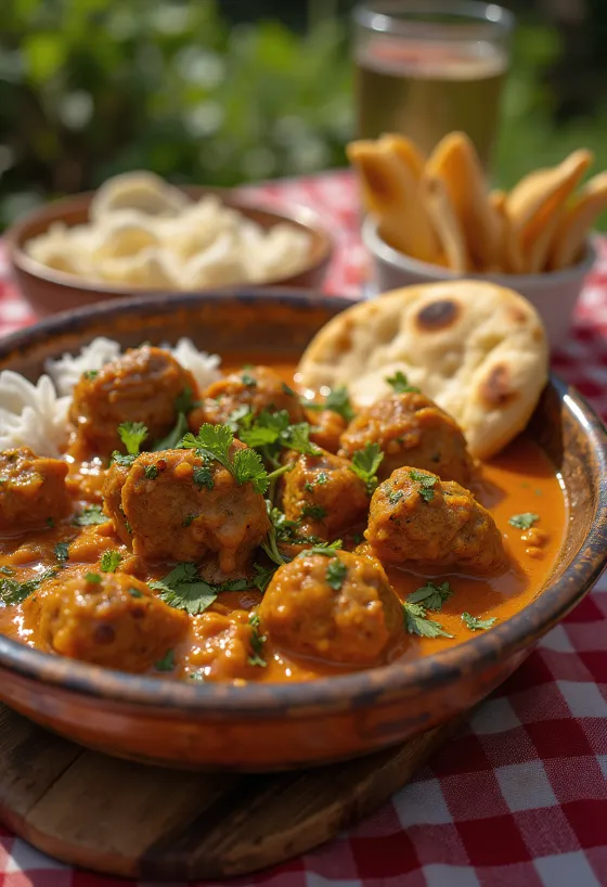 Карри из ягненка Балти, пряное карри с кинзой