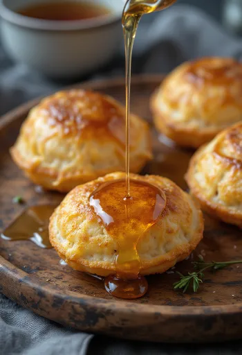 Эблескивер, подслащенный медом, свежие и мягкие пончики