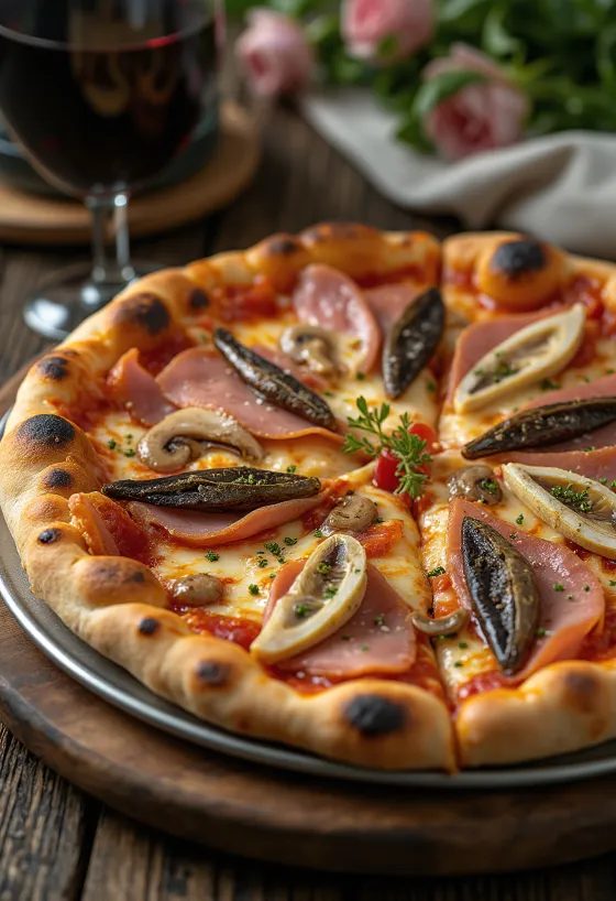 Пицца Капричоза с анчоусами