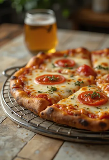 Пицца в стиле Нью-Йорк с тонким тестом и большими кусками