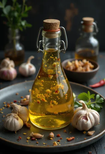 Острый чесночный соус при подаче