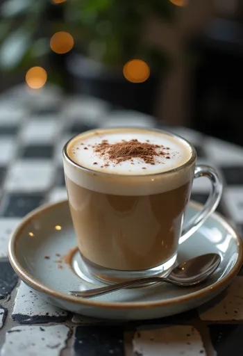 Кофе с пенкой в чашке