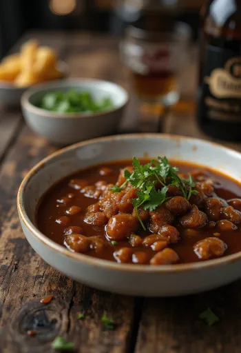 Острый тамариндовый соус, поданный с мясом на гриле