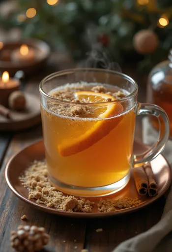 Сидр с мускатным орехом в кружке