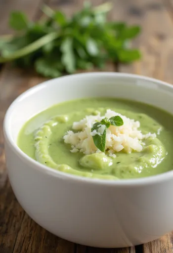 Сливочный соус с рукколой при подаче