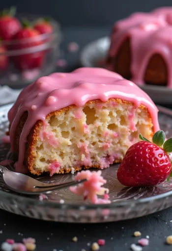 Веганский пуншевый торт при подаче