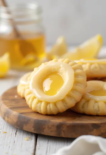 Лимонно-медовый линцер при подаче