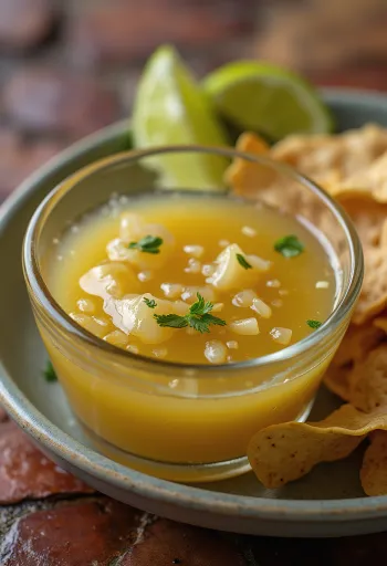 Лаймовый соус с текилой при подаче