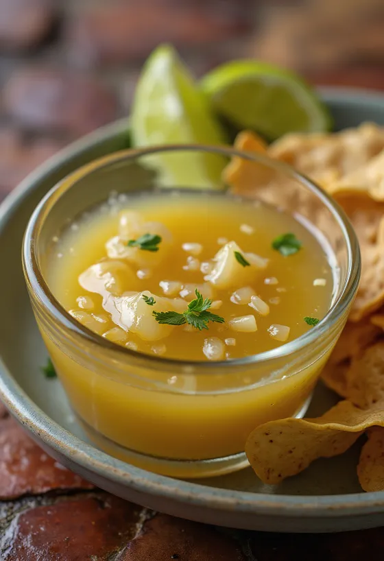 Лаймовый соус с текилой при подаче