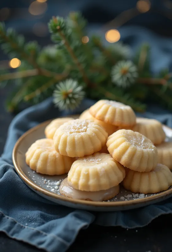 Медовые пряники, покрытые глазурью, в праздничном стиле