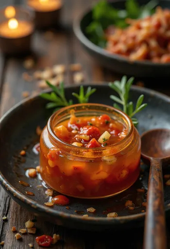 Сладкий соус чили при подаче