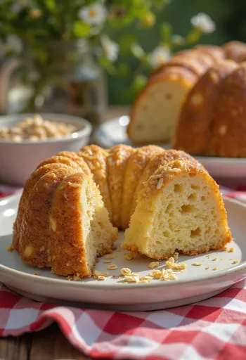 Овсяный кекс при подаче