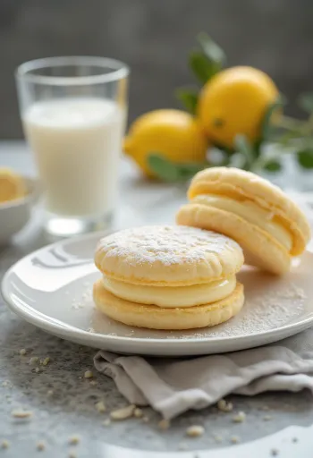 Лимонно-ванильный линцер при подаче