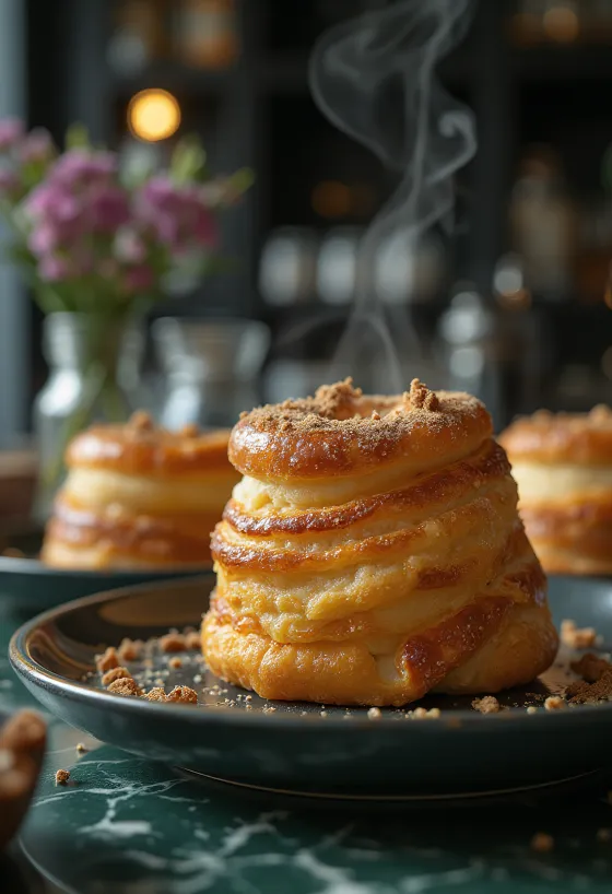 Домашний Кюртешкалач, покрытый сахаром с корицей