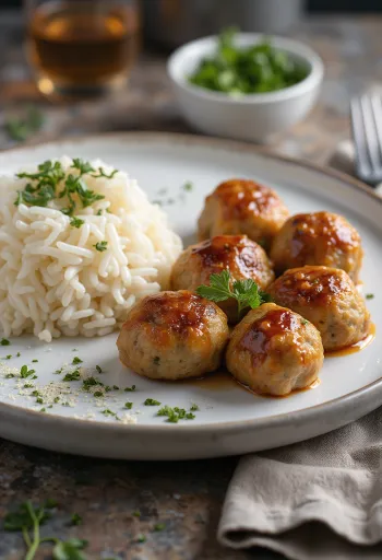 Мясные тефтели с рисом